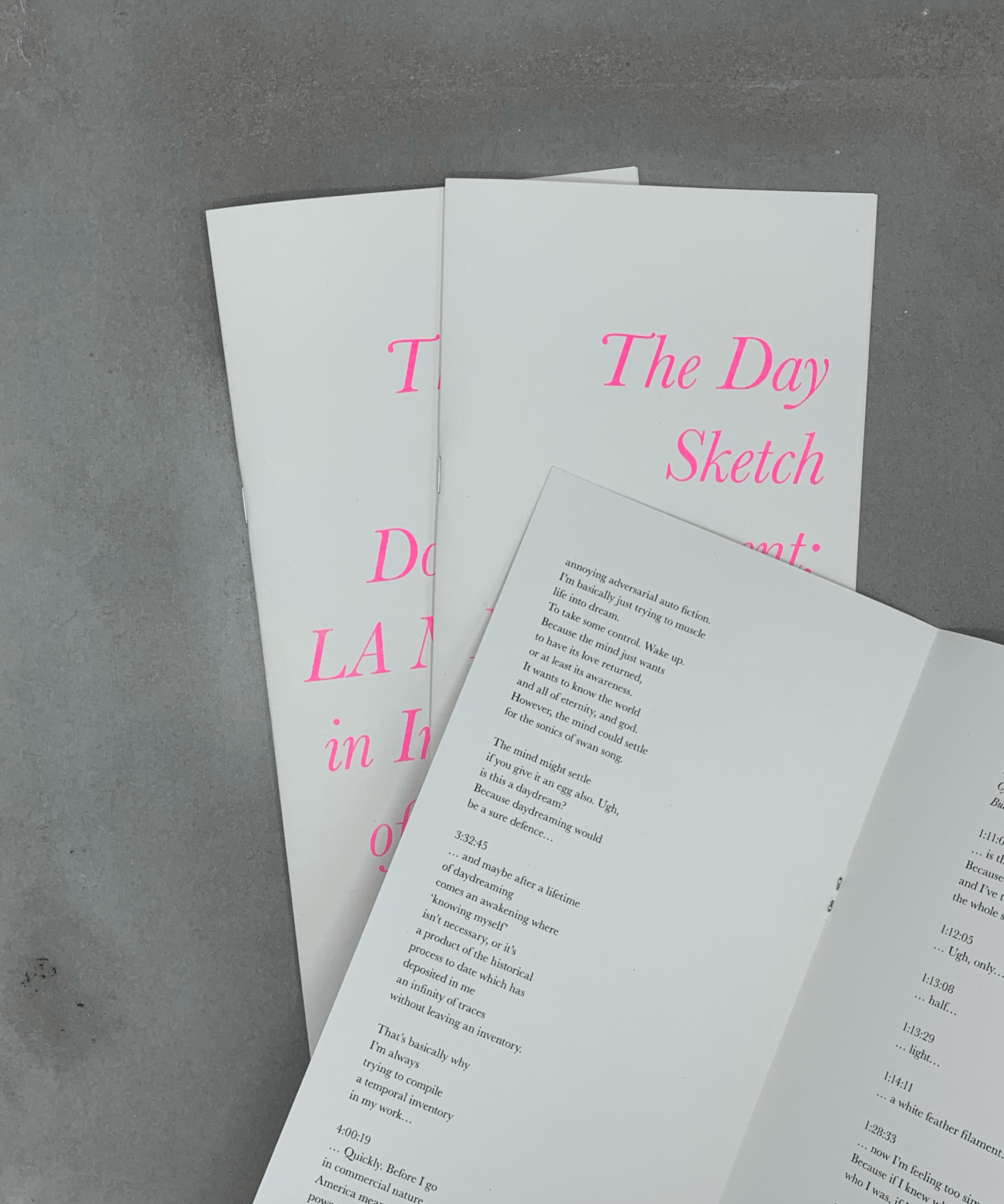 The Day Sketch Document: LA Madeleine in Increments of Being via Voicenote - artist writing - poetry - art writing - TACO! - TACO!